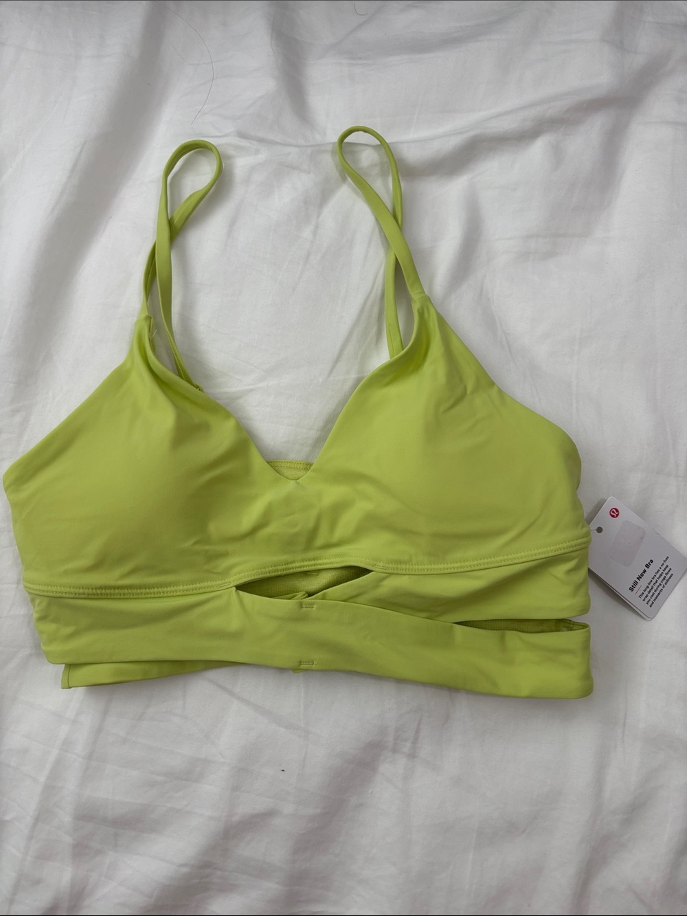 NWT lululemon Yellow Still Now Sports Bra